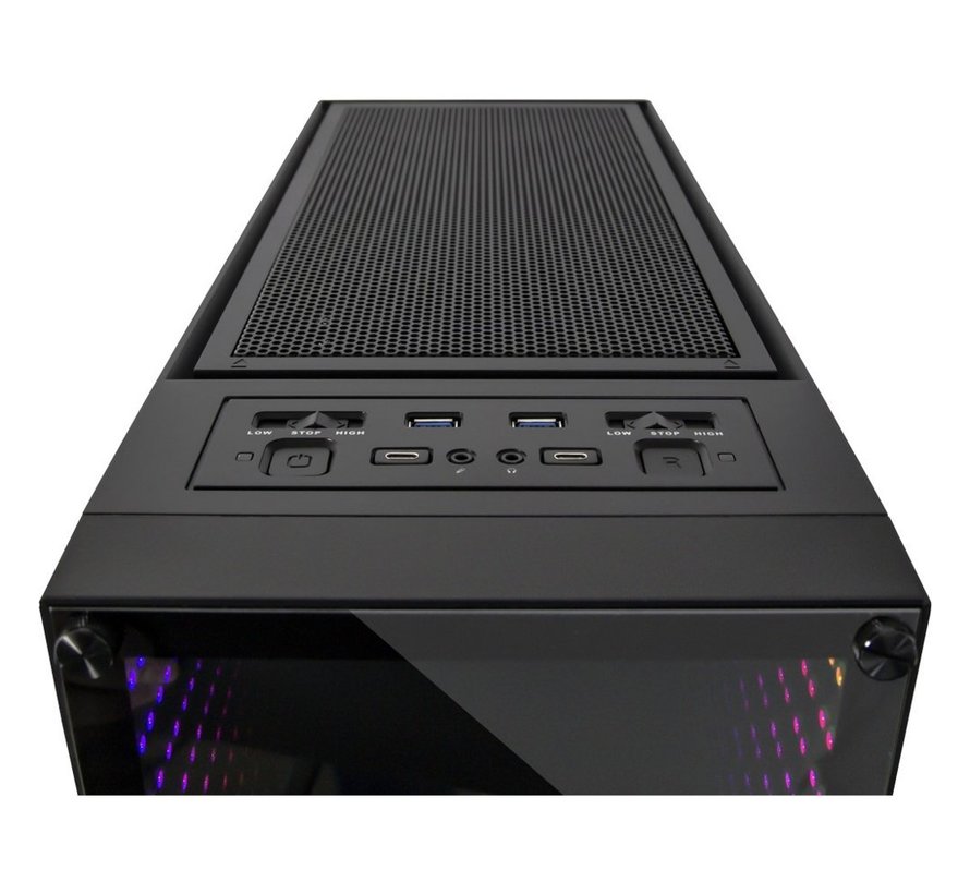 X-908 Infini2 | Infinity Mirror | Tower Case | USB-C | Zwart