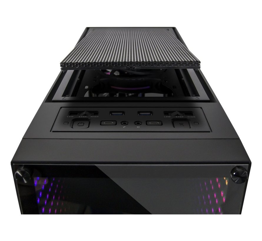 X-908 Infini2 | Infinity Mirror | Tower Case | USB-C | Zwart