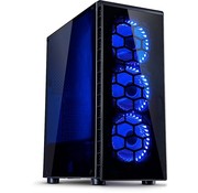 Inter-Tech CXC2 Blue Light | Midi Tower Case | Zwart