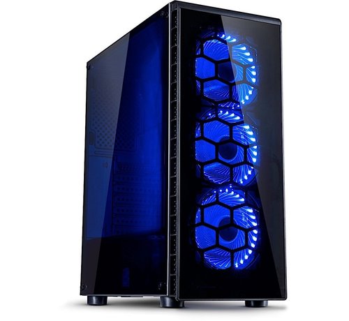 Inter-Tech CXC2 Blue Light | Midi Tower Case | Zwart