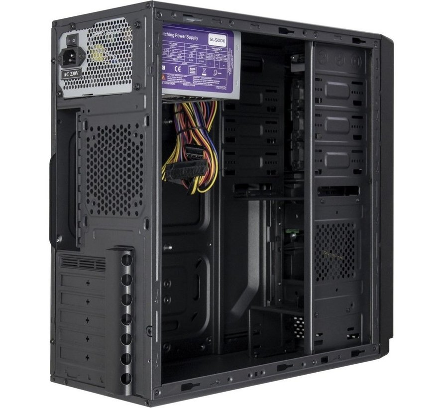 IT-5916 | Midi Tower Case | 500 Watt Voeding | Zwart