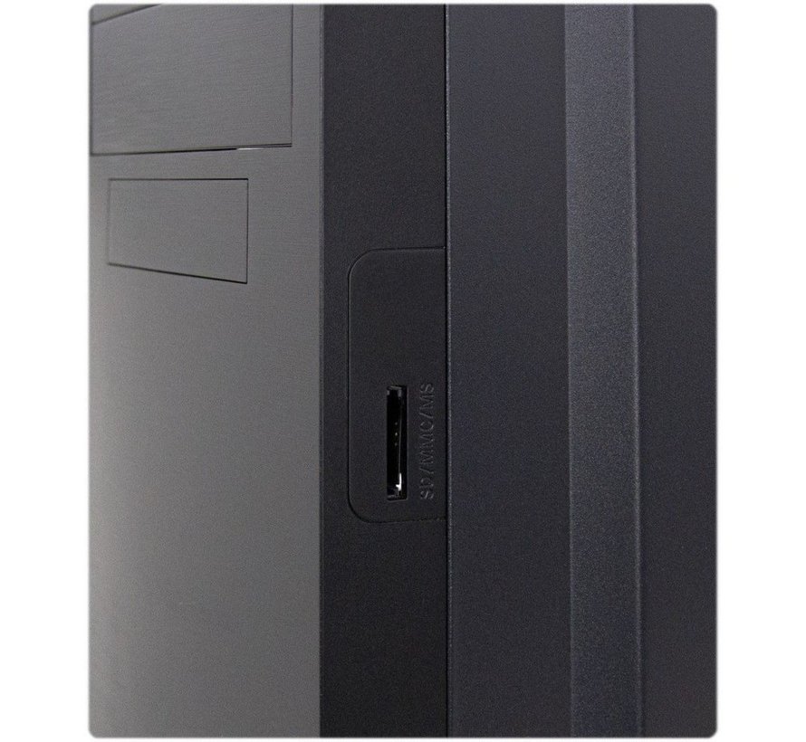 IT-5916 | Midi Tower Case | 500 Watt Voeding | Zwart