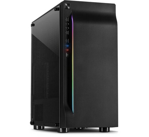 Inter-Tech A-3411 Creek RGB | Midi Tower | Zwart