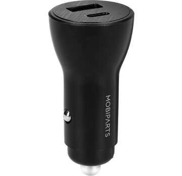 Mobiparts Car Charger 2-port 30W PD Fast Charging Black