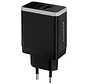 Wall Charger Dual USB 2.4A Black