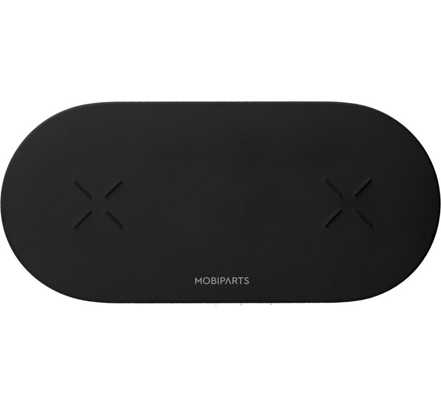 Dual Fast Wireless Charging Pad | Draadloze Oplader 10W Qi | Zwart