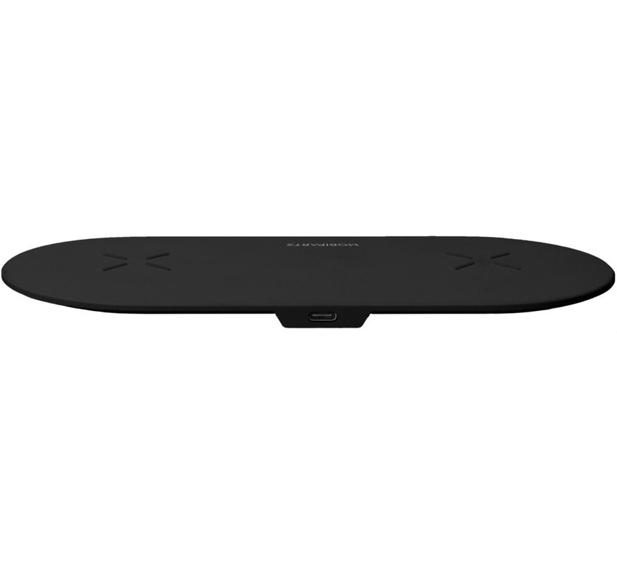 Dual Fast Wireless Charging Pad | Draadloze Oplader 10W Qi | Zwart