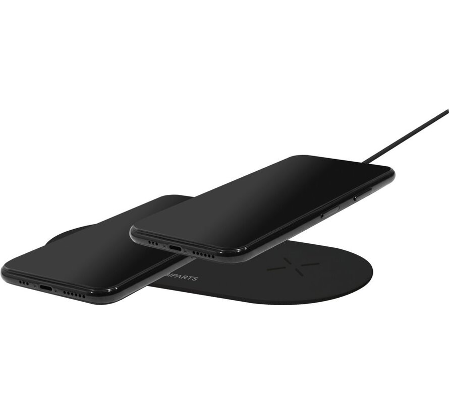 Dual Fast Wireless Charging Pad | Draadloze Oplader 10W Qi | Zwart