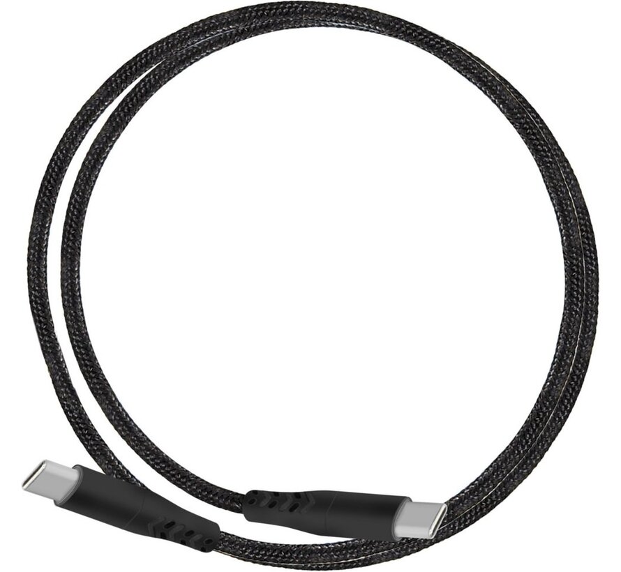 USB-C to USB-C Braided Cable 2A 1m Black (Bulk)