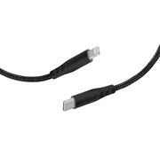 Mobiparts Rugged kabel | USB-C naar Lightning | 1 m | Zwart | MP-113062