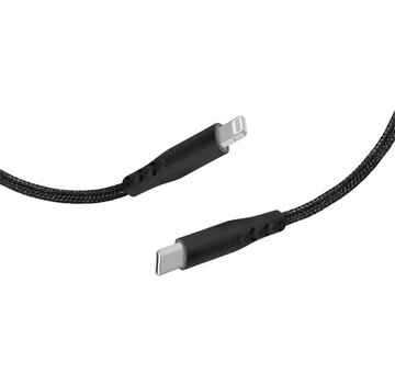 Mobiparts Rugged kabel | USB-C naar Lightning | 1 m | Zwart | MP-113062