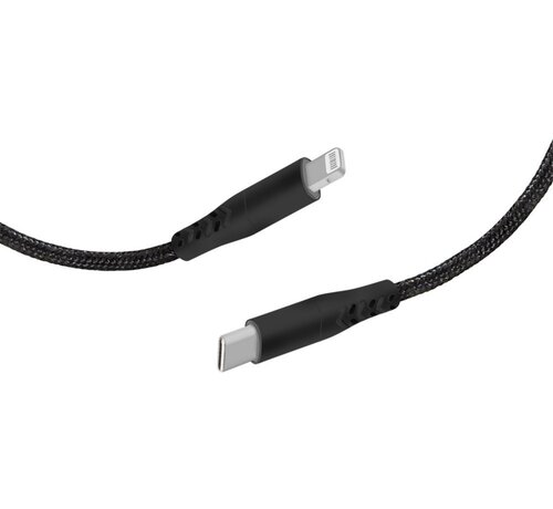 Mobiparts Rugged kabel | USB-C naar Lightning | 1 m | Zwart | MP-113062
