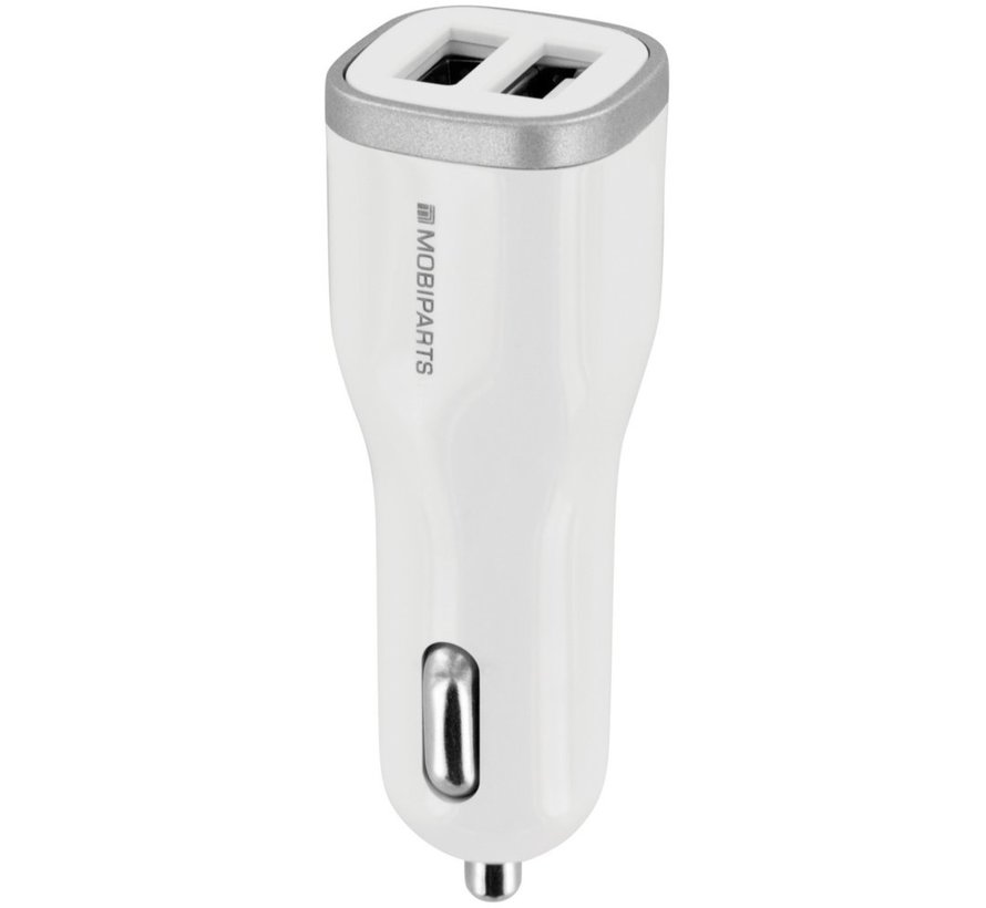 Car Charger Dual USB 2.4A White