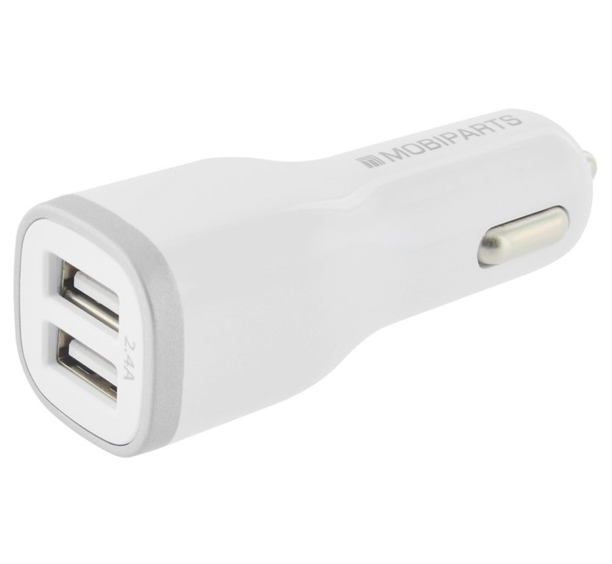 Car Charger Dual USB 2.4A White