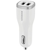 Mobiparts Car Charger | Dual USB-A Autolader 24W / 4.8A | Wit