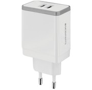 Mobiparts Wall Charger | Dual USB-A Oplader 12W / 2.4A | Wit