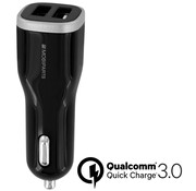 Mobiparts Quick Charge Car Charger | Dual USB | 5A | Black