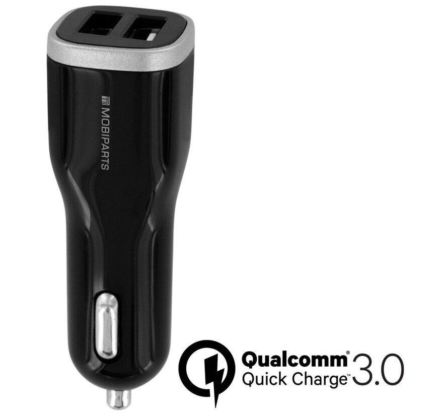 Quick Charge Car Charger | Dual USB | 5A | Black
