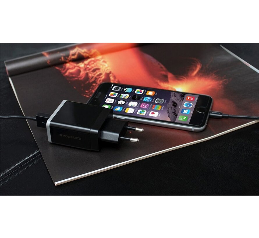 Quick Charge Wall Charger Dual USB 4.6A Black