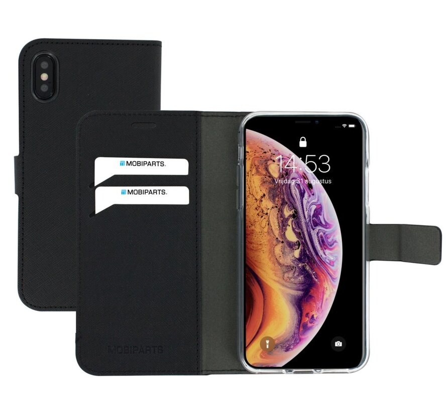 Saffiano Wallet Case | Apple iPhone X, iPhone XS | Black