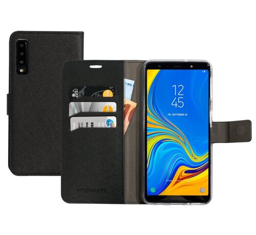Mobiparts Saffiano Wallet Case | Samsung Galaxy A7 (2018) | Black
