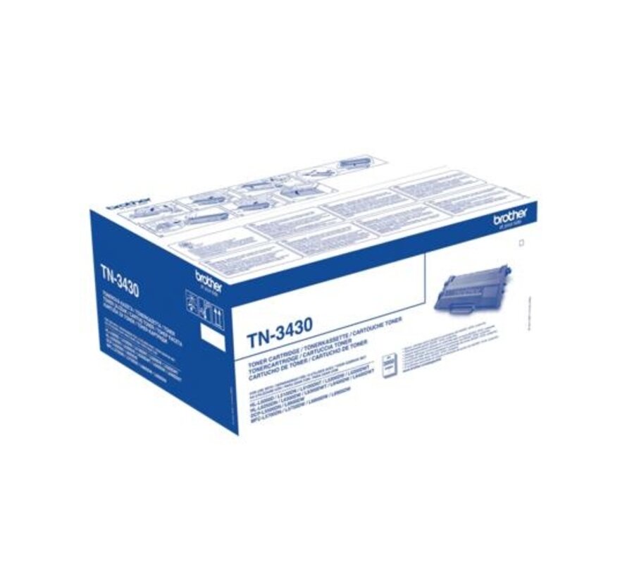 TN-3430 Tonercartridge | Circa 3.000 Pagina's A4 | Conform ISO/IEC 19752