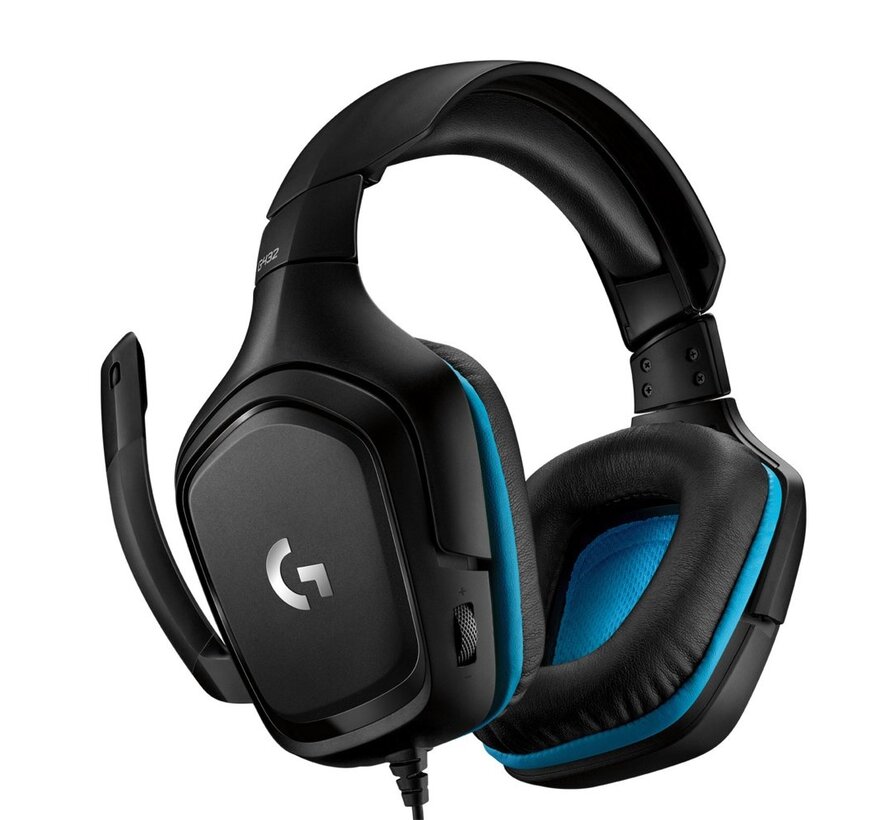 G432 | Bedrade Over-ear Gaming Headset 3.5mm Connector | 7.1 Surround | Zwart/Blauw