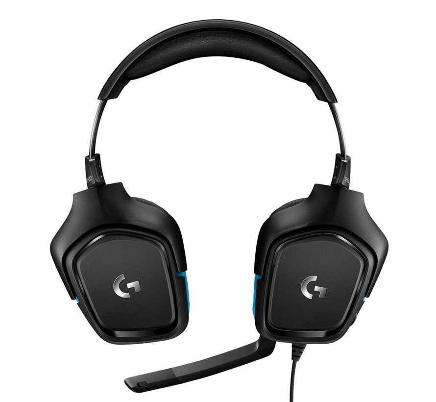 G432 | Bedrade Over-ear Gaming Headset 3.5mm Connector | 7.1 Surround | Zwart/Blauw