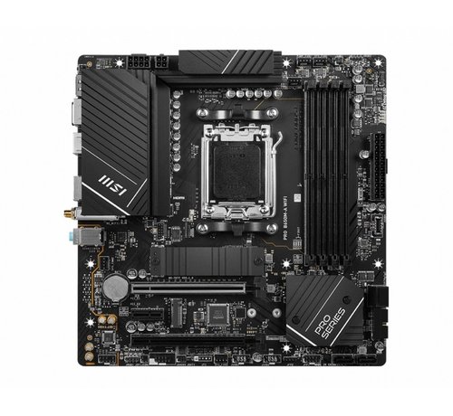 MSI PRO B650M-A WIFI AMD | Socket AM5 | AMD B650 | 4xDDR5 | Micro-ATX | Moederbord