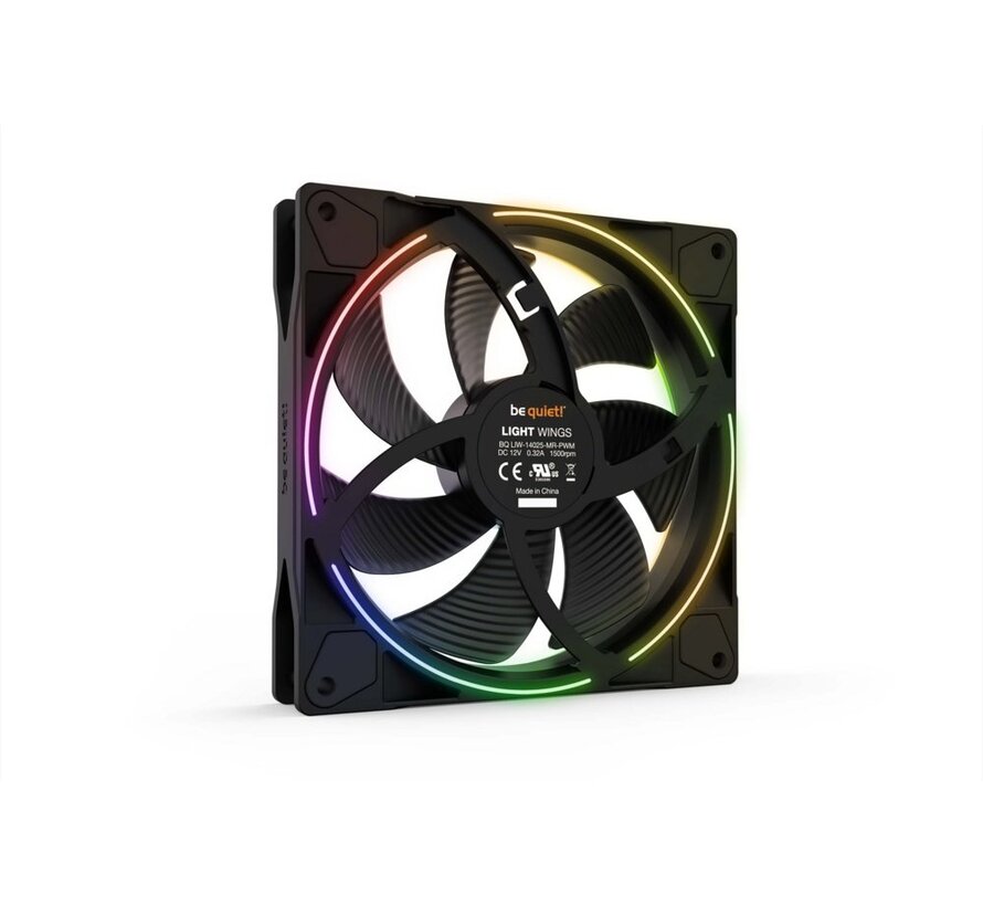 Light Wings | 140mm PWM Triple Pack Computer behuizing Ventilator 14 cm Zwart 1 stuk(s)