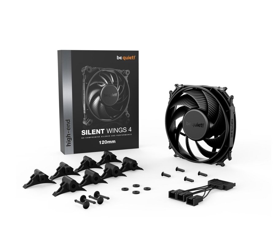 SILENT WINGS 4 | 120mm Computer behuizing Ventilator 12 cm Zwart 1 stuk(s)