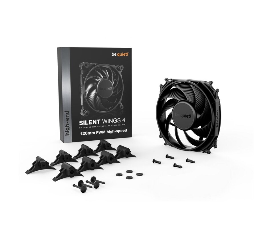 SILENT WINGS 4 | 120mm PWM Computer behuizing Ventilator 12 cm Zwart 1 stuk(s)