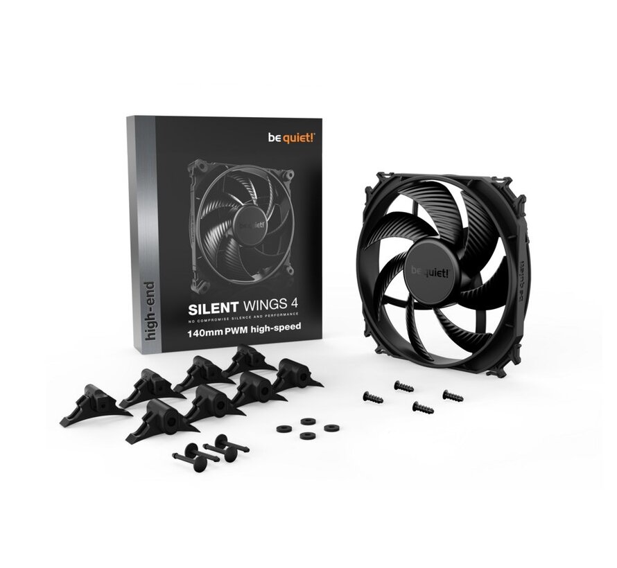 SILENT WINGS 4 | 140mm PWM Computer behuizing Ventilator 14 cm Zwart 1 stuk(s)