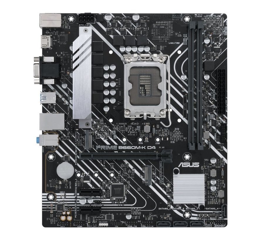 ASUS PRIME B660M-K D4 | Socket LGA 1700 | Intel B660 | 2xDDR4 | ATX | Moederbord