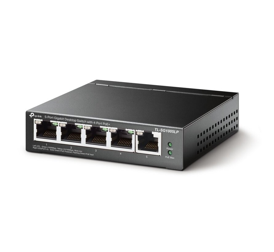 TL-SG1005LP | Unmanaged | Gigabit Ethernet (10/100/1000 Mbps) | Power over Ethernet (PoE)
