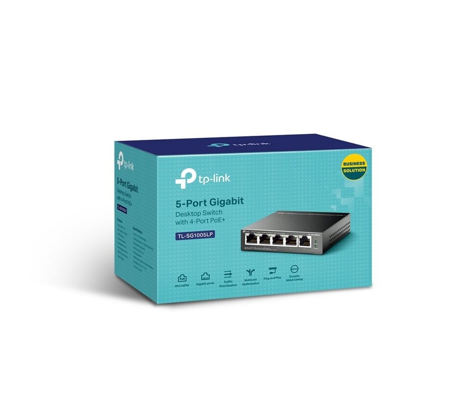 TL-SG1005LP | Unmanaged | Gigabit Ethernet (10/100/1000 Mbps) | Power over Ethernet (PoE)