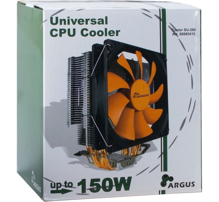 Argus SU-260 | 150W TDP | 150mm Hoogte | 120mm Fan | CPU Luchtkoeler