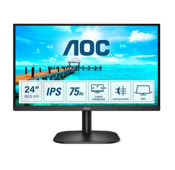 AOC 24B2XH/EU 23.8" | 1920x1080 IPS | 75Hz | Ingebouwde Speakers | VESA-montage | Slank Design | Monitor