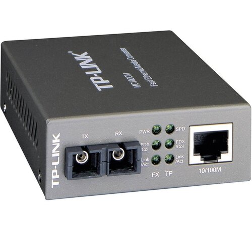 TP-Link MC100CM | Fast Ethernet Media Converter | 100 Mbit/s | Multimode | 1310 nm | Zwart