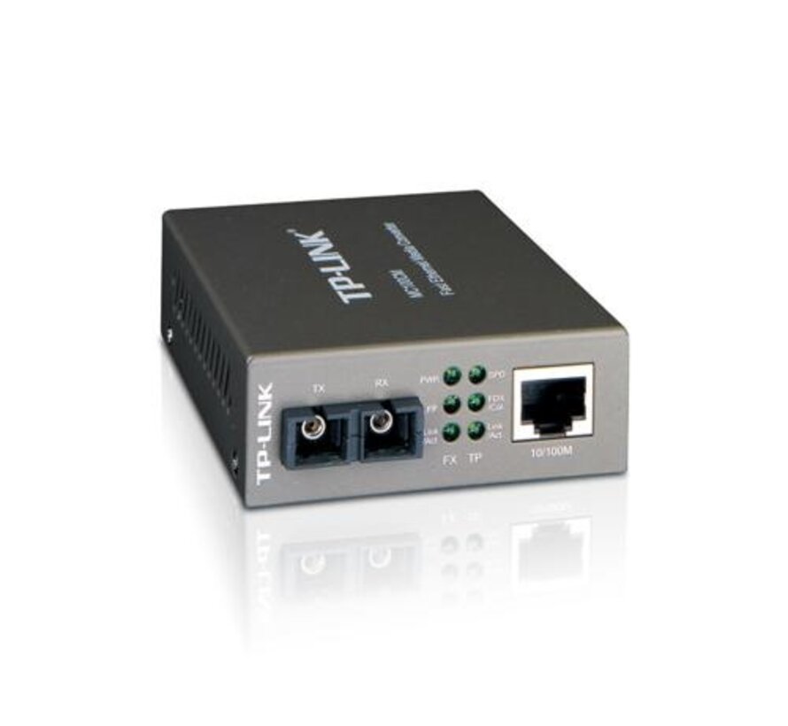 MC100CM | Fast Ethernet Media Converter | 100 Mbit/s | Multimode | 1310 nm | Zwart