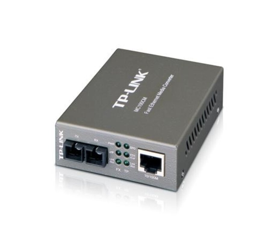 MC100CM | Fast Ethernet Media Converter | 100 Mbit/s | Multimode | 1310 nm | Zwart