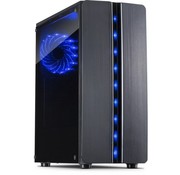 Inter-Tech Thunder Blue Light | Midi Tower Case | Zwart