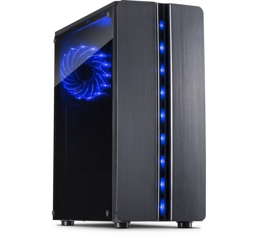 Thunder Blue Light | Midi Tower Case | Zwart
