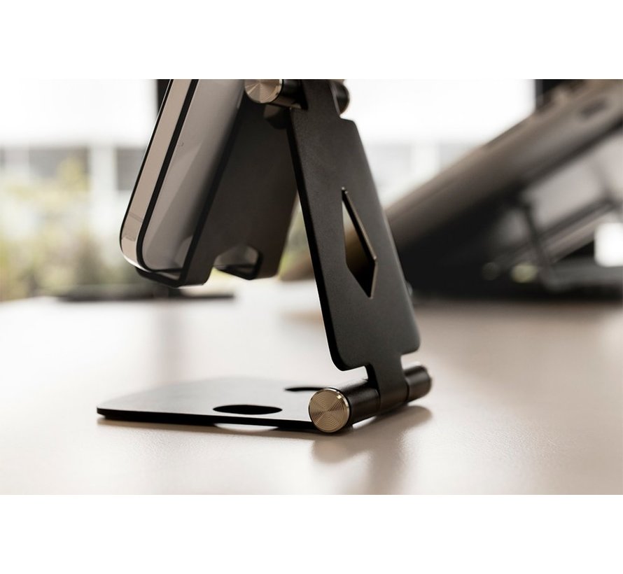 Phone Stand Holder Metal maat M - Zwart