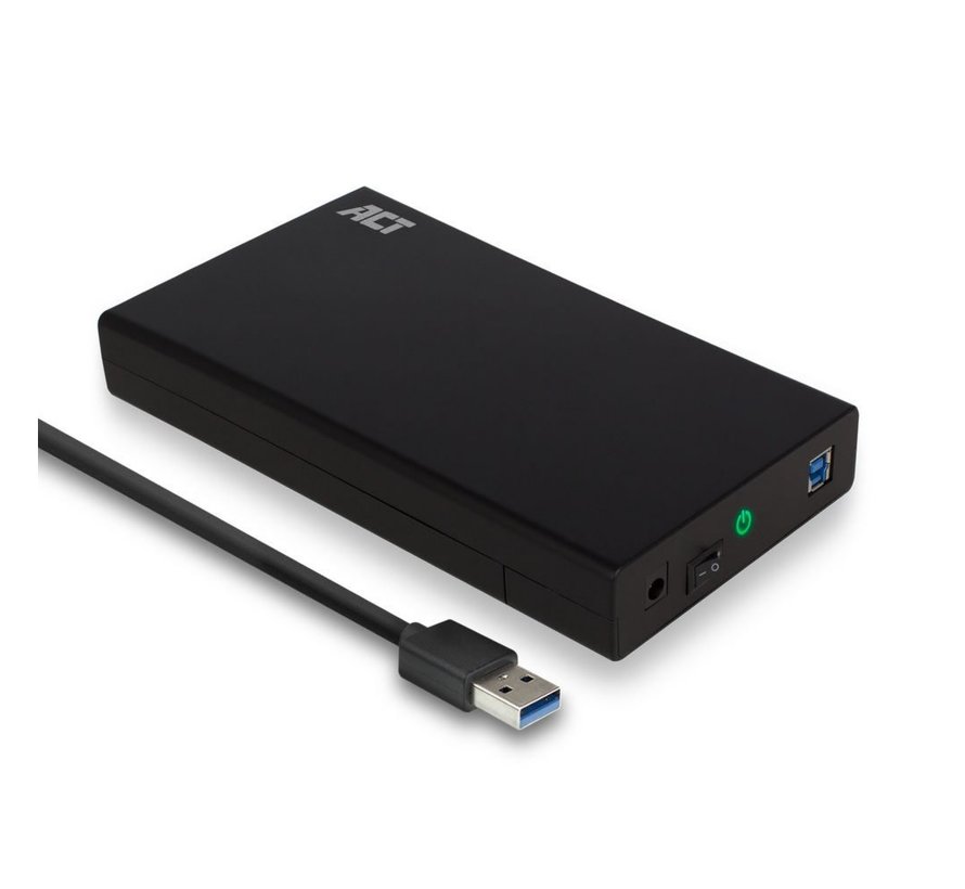 AC1405 behuizing voor opslagstations HDD-/SSD-behuizing Zwart 3.5"
