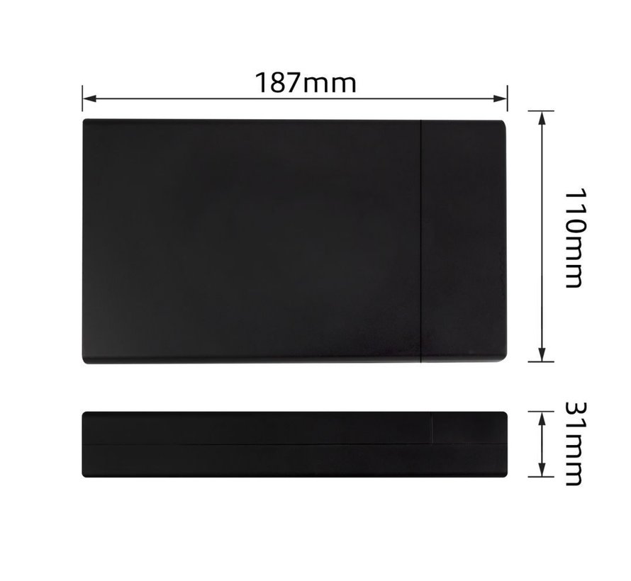 AC1405 behuizing voor opslagstations HDD-/SSD-behuizing Zwart 3.5"