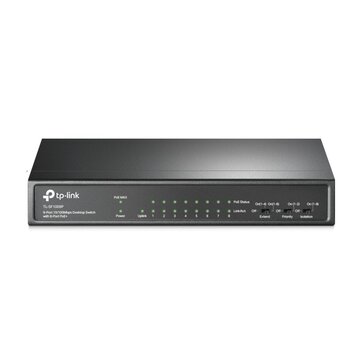 TP-Link TL-SF1009P | Unmanaged | Fast Ethernet (10/100 Mbps) | Power over Ethernet (PoE)