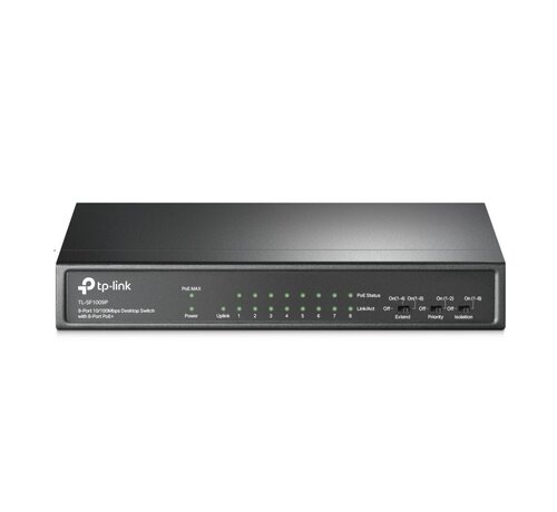 TP-Link TL-SF1009P | Unmanaged | Fast Ethernet (10/100 Mbps) | Power over Ethernet (PoE)