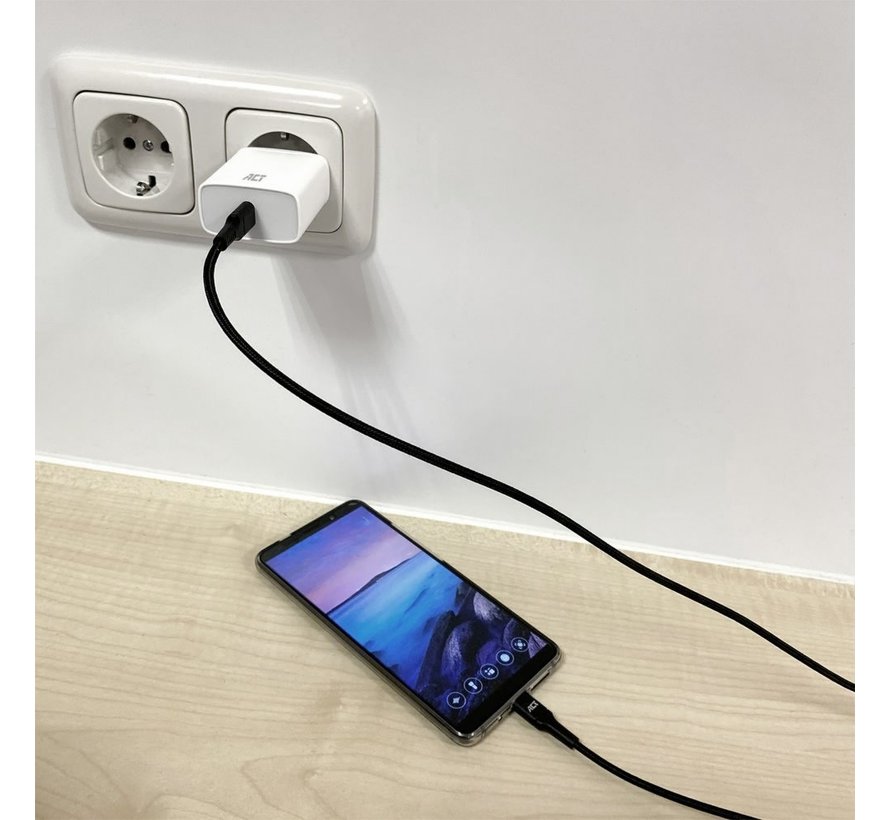 AC3096 USB-kabel 1 m USB 2.0 USB C Zwart