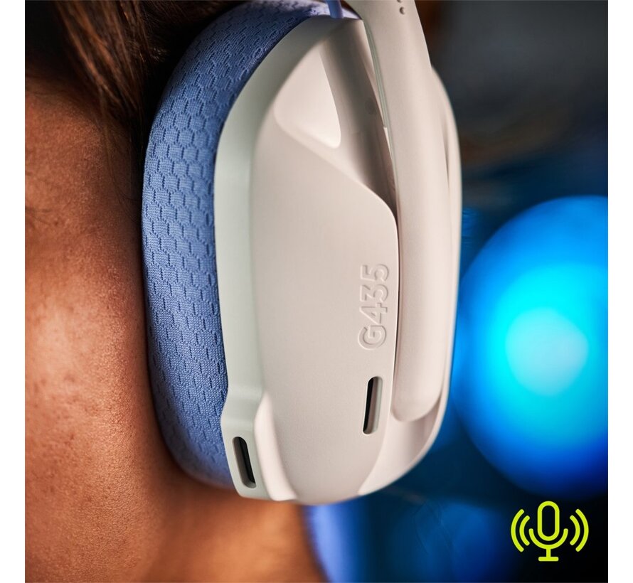 G G435 | Draadlooze Over-ear Gaming Headset | Bluetooth & USB-A Receiver | Wit/Lilac